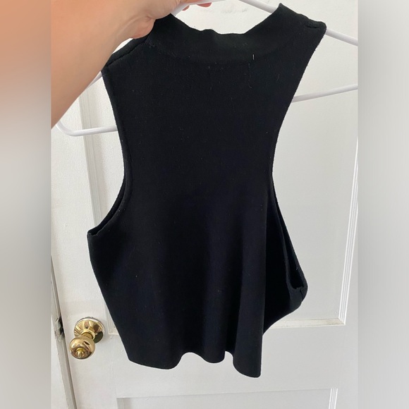 Bohme Black Crop top with cut out side - Picture 3 of 3